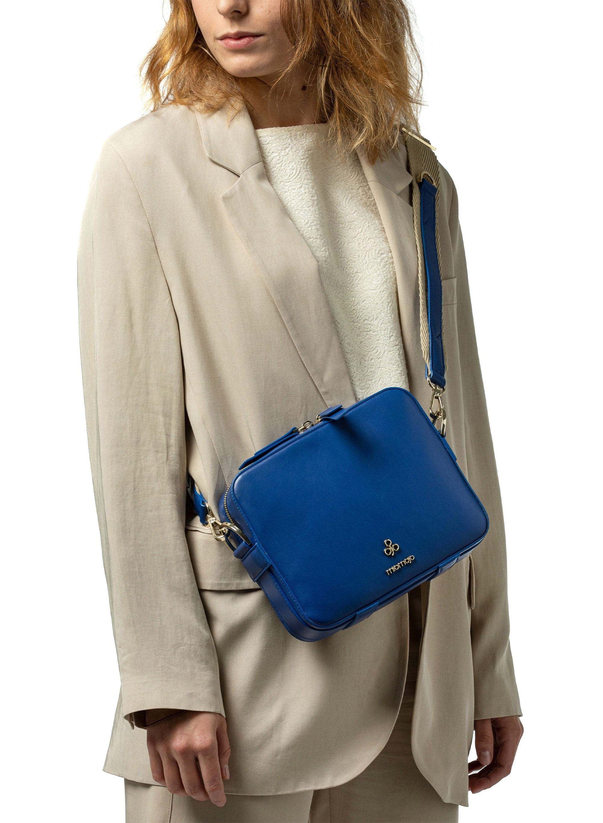 Dalila Vegan Leather Crossbody Bag for Women - Blue | Stylish & Eco-Friendly Apple Leather Purse for Everyday Use, Travel & Shopping