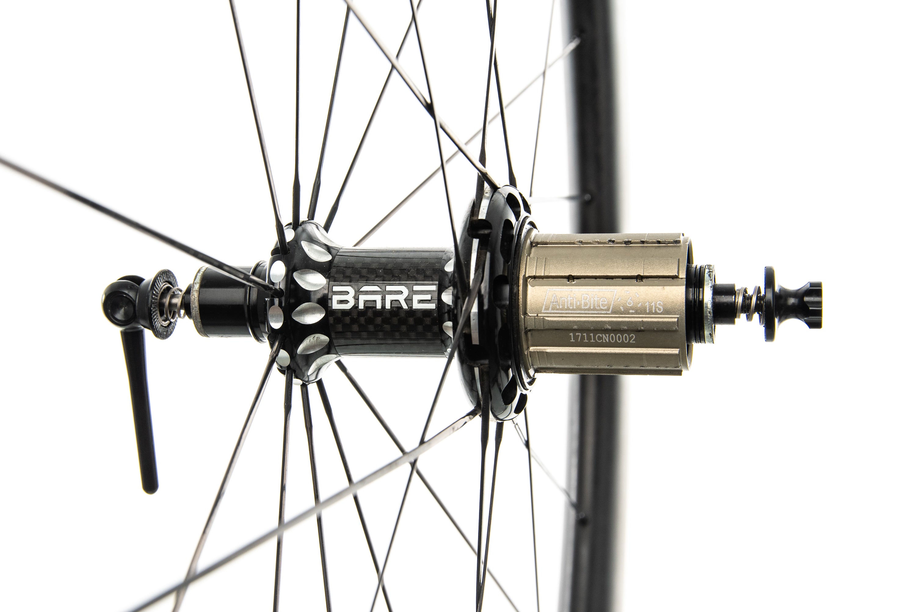 Bare Composites 700c Carbon Clincher Rear Wheel - Lightweight & Durable for Road Cycling, Racing & Training