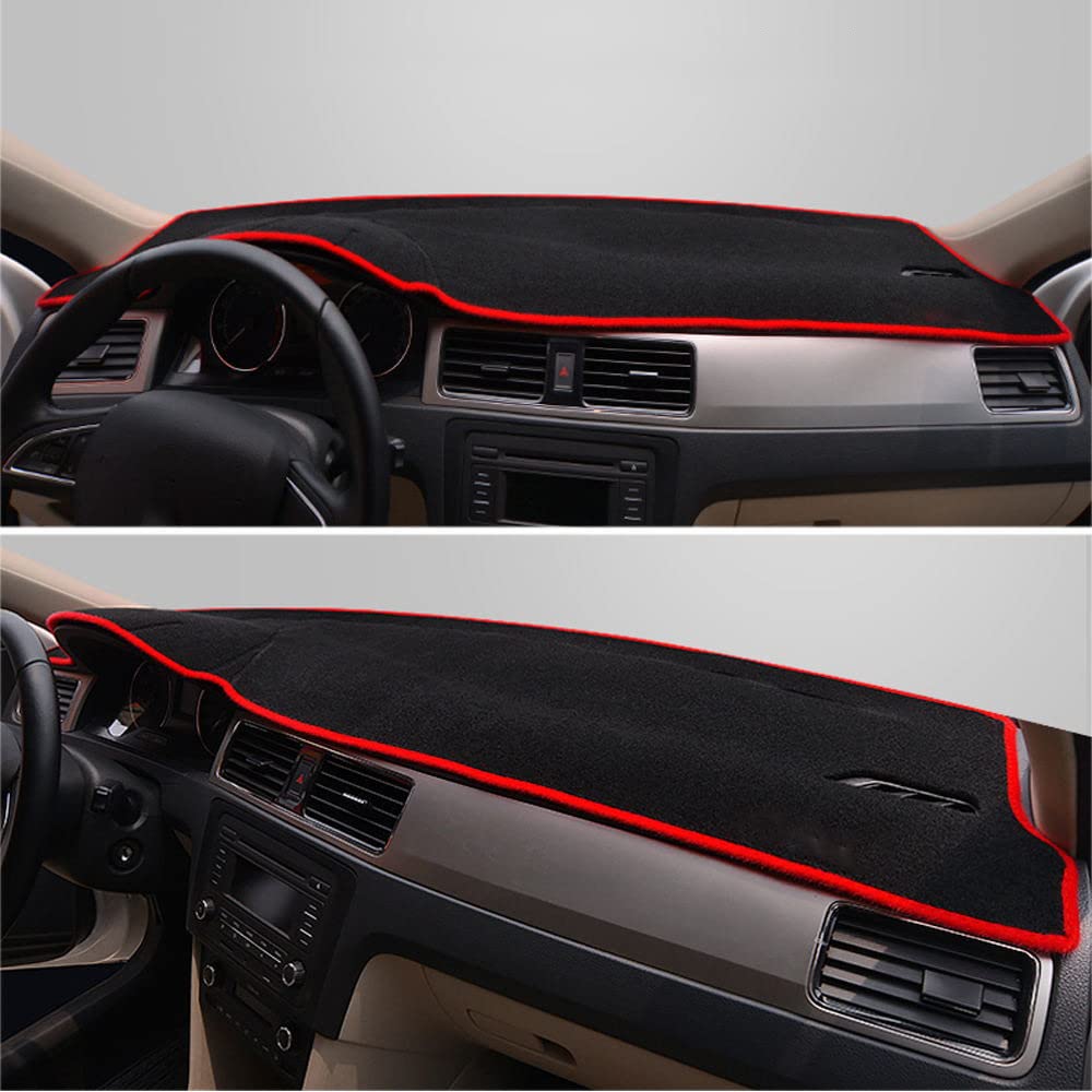 SureKit Custom Fit Dash Cover for Kia Soul 2014-2020 | UV Protection Dashboard Mat | Red Stitching | Perfect for Sun Protection & Interior Preservation