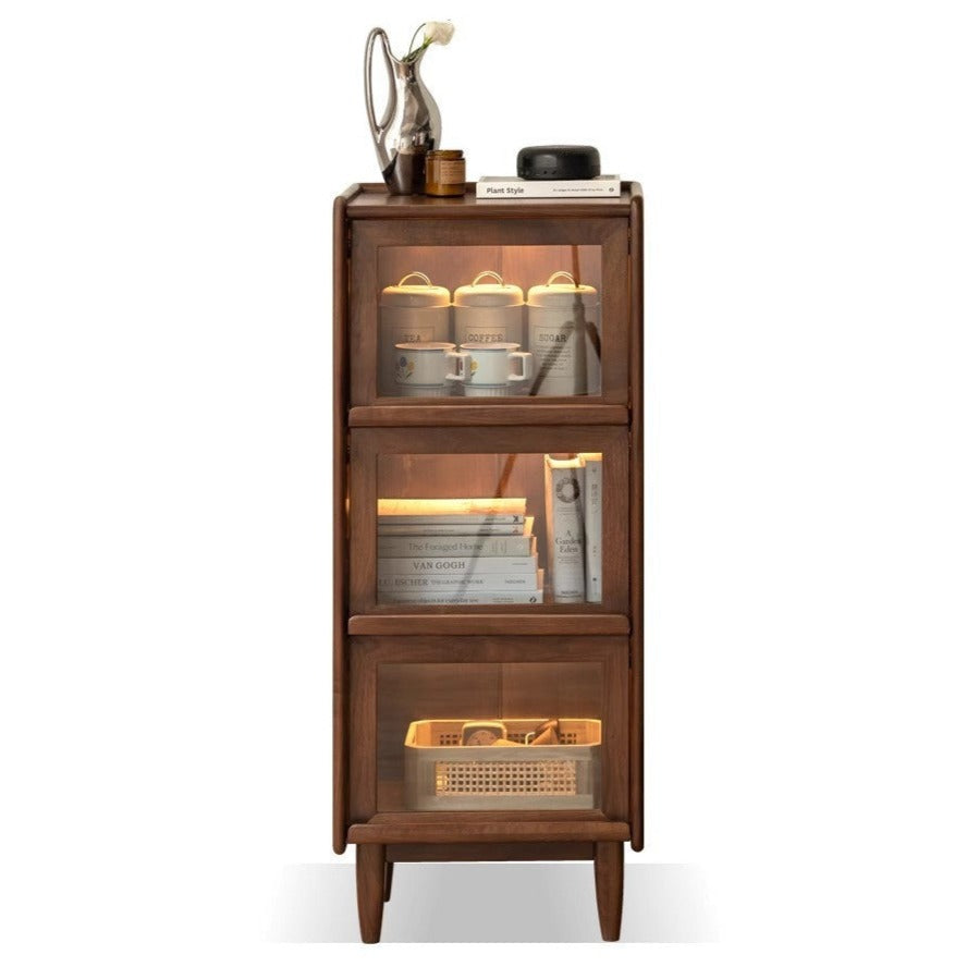 17.7х13.7х43.3 inch / 45х35х110 cm / Rich Dark Walnut color / Black Walnut side cabinet