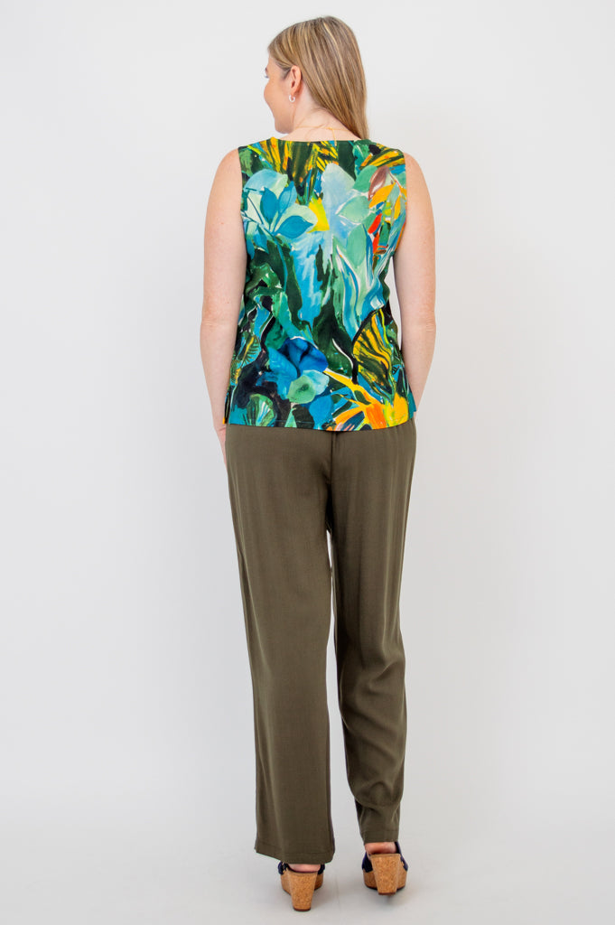 Hannah Tank Top - Eco-Friendly Linen Bamboo Blend - Perfect for Yoga, Travel & Casual Wear