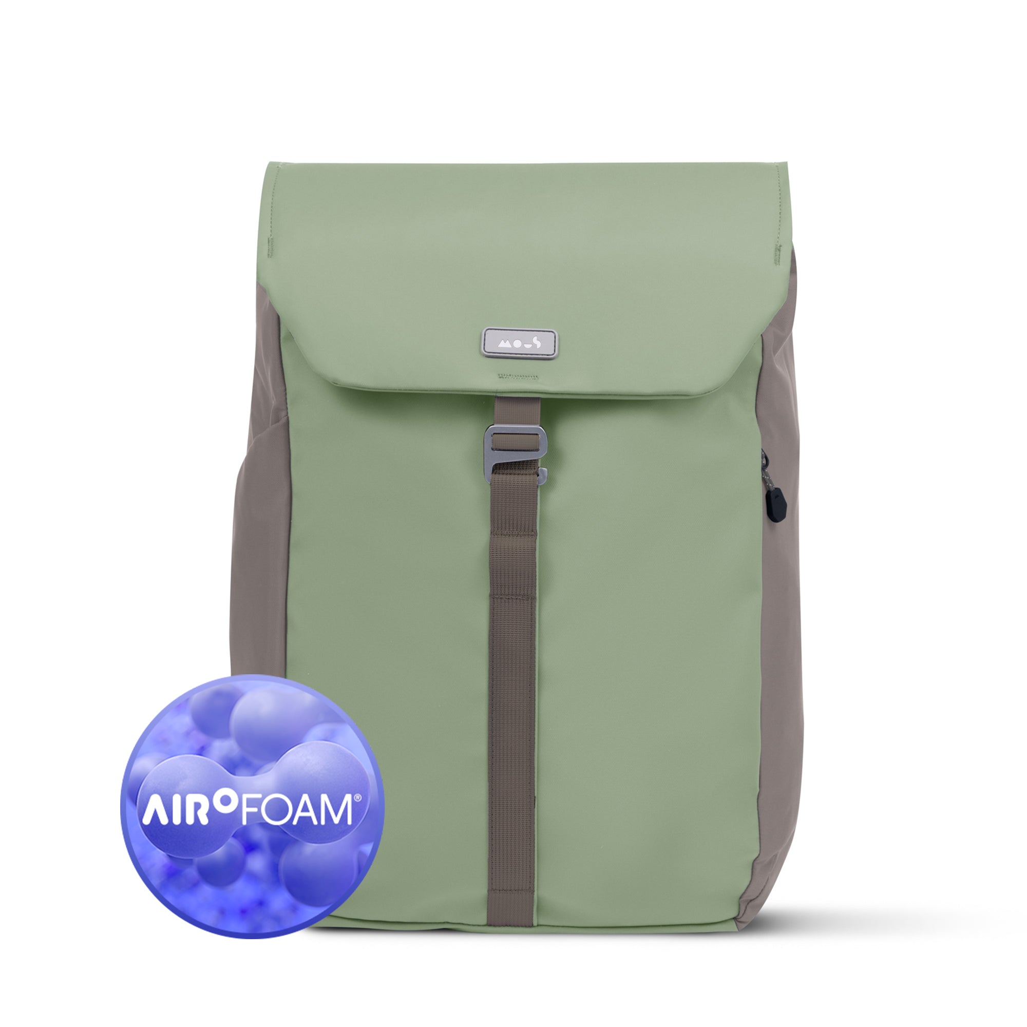 Flap Backpack with AiroFoam® Technology - Lightweight & Comfortable Sage Green Backpack for School, Travel & Outdoor Adventures