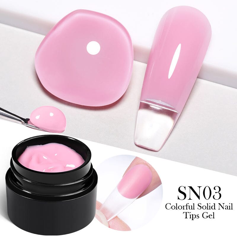 Born Pretty Solid Nail Tips Gel (SN03) - Professional Acrylic Nail Extensions for Salon & DIY Manicure at Home