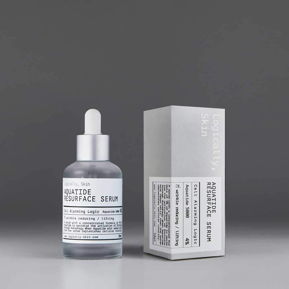 Logically Skin Aquatide Resurface Serum 50ml - Korean Facial Serum with Hyaluronic Acid for Deep Hydration & Skin Renewal | Anti-Aging, Brightening & Wrinkle Reduction | Perfect for Night Routine & Dry Skin Care