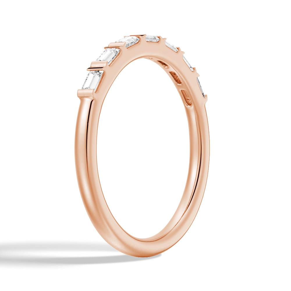 7 Stone Baguette Cut Moissanite Wedding Band for Women - Durable & Sparkling Engagement Ring Alternative - Perfect for Bridal, Anniversary & Special Occasions
