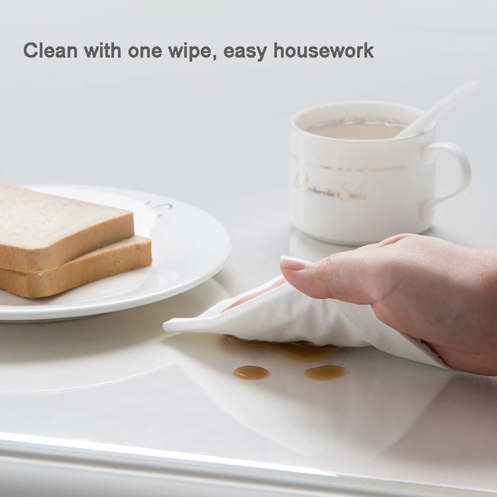 Clear Plastic Desk Cover Protector - Waterproof Table Pad Mat for Office, Home & Dining - 80x135cm - Protects Desks, Tables & Floors from Scratches, Spills & Stains - Multiple Size Options Available