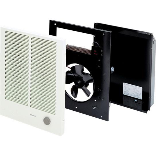 Broan 194 White Heavy Duty Rectangular Wall Heater 1500W/3000W 240V - Perfect for Garage, Basement & Workshop Heating