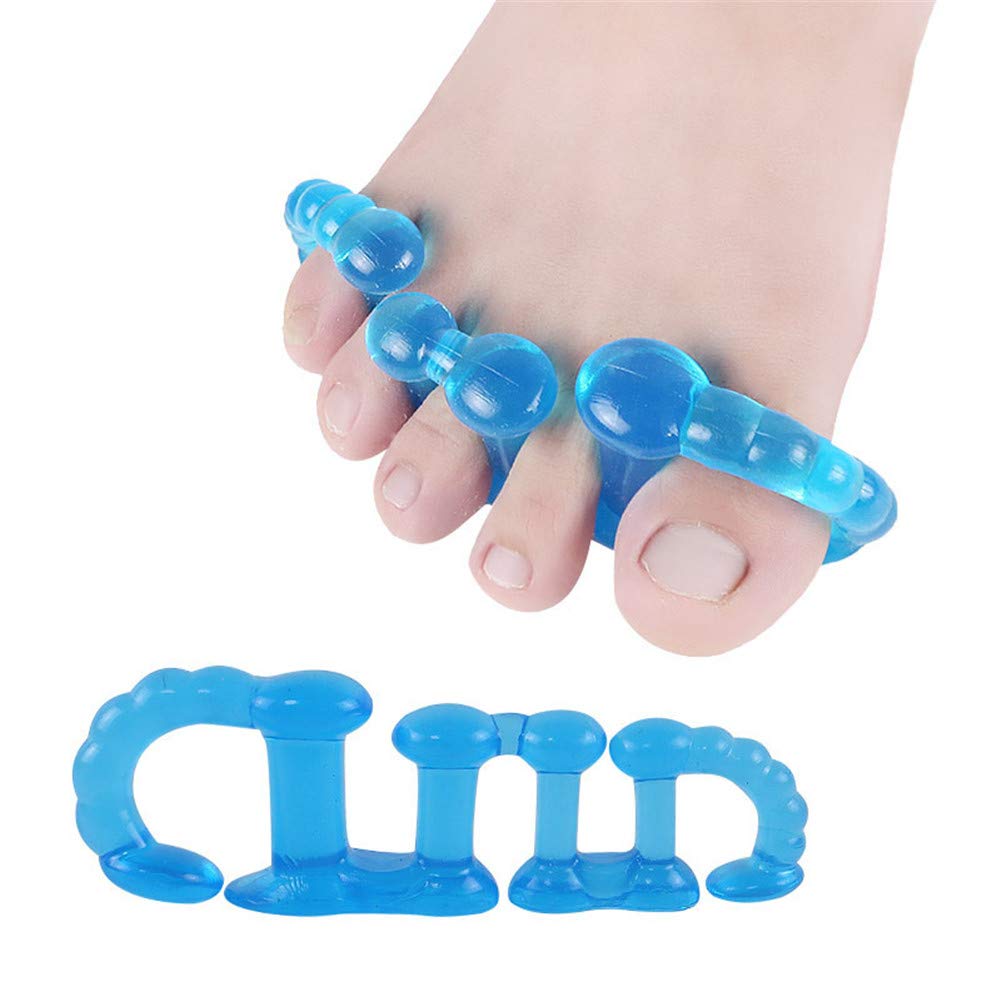 Toe Separators for Overlapping & Hammer Toes - 2 Pair Skin-Friendly Orthotics for Foot Care & Pain Relief