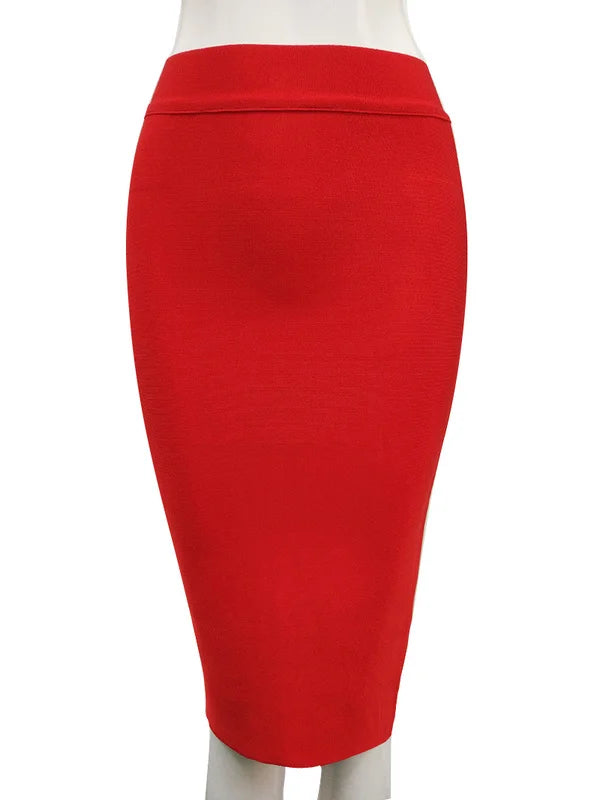 16 Colors Rayon Bandage Skirt - Knee Length Tight Party Skirt in Pink, Green, Black | Perfect for Night Club, Dance Party & Casual Outfits