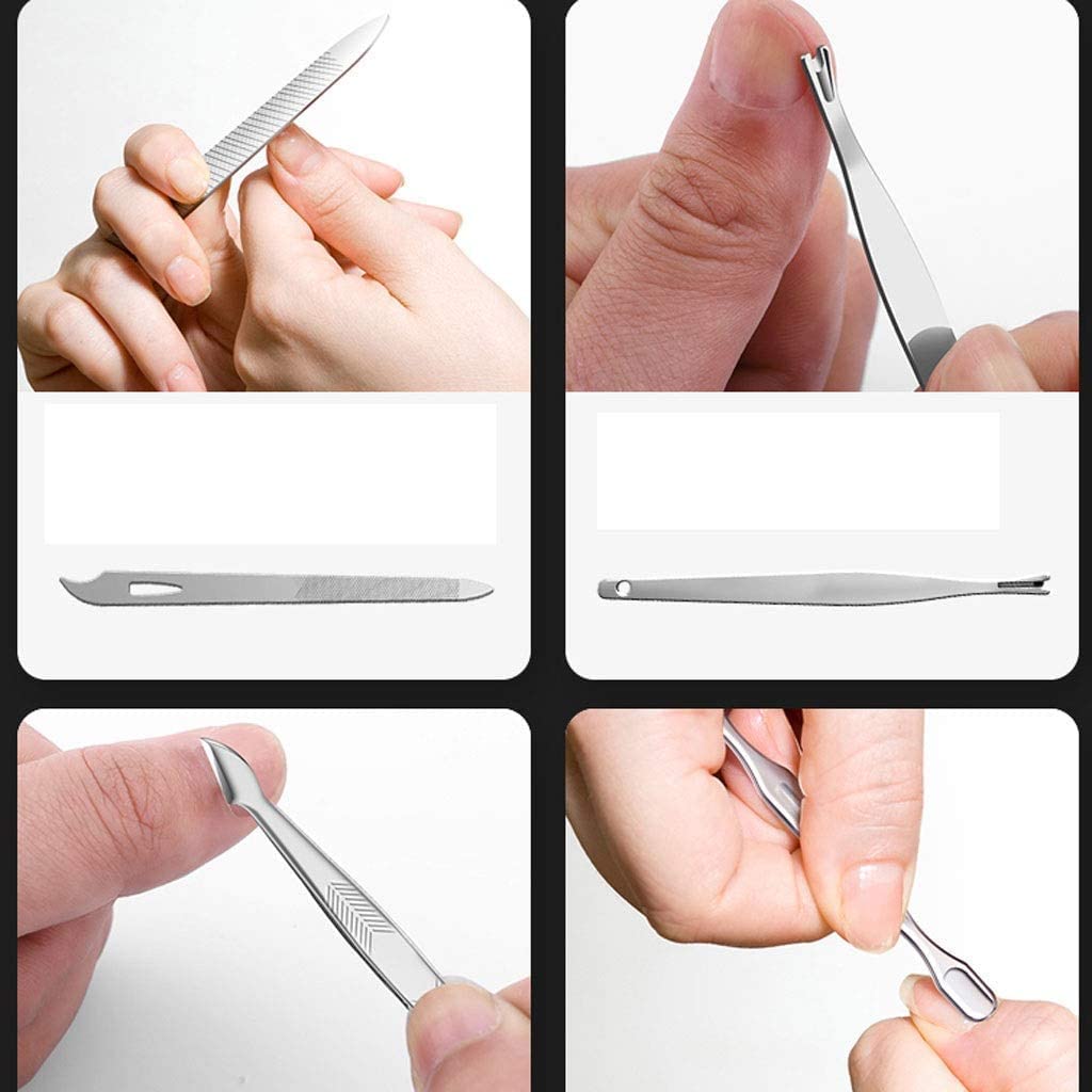 Professional 16-Piece Manicure & Pedicure Kit - Stainless Steel Nail Clippers, Scissors & Grooming Tools for Home & Salon Use | Perfect for Nail Care, Gifts & Travel