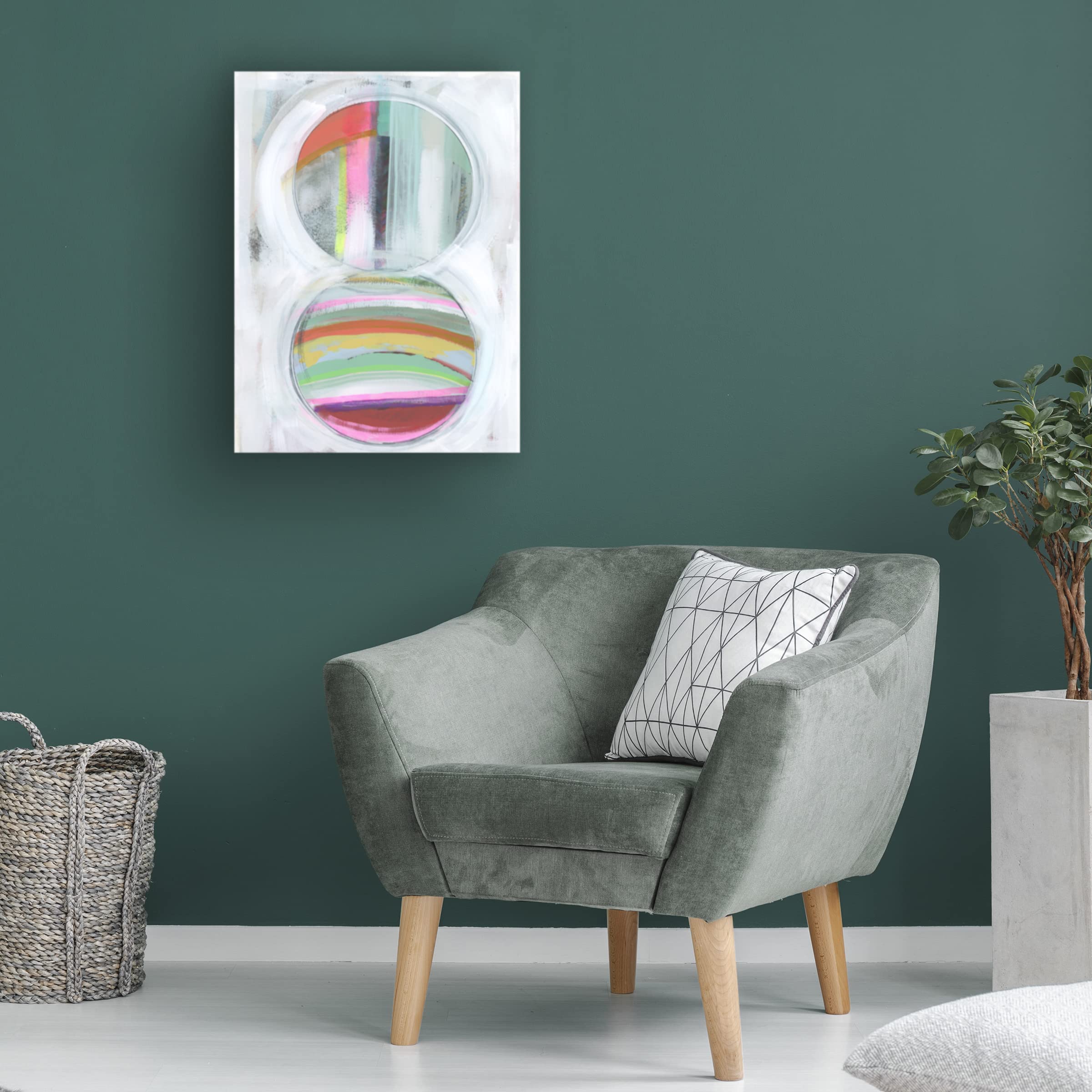Bellissimo Art 'Art in Whites IX' Premium Canvas Wall Art - 35x47 Inches - Modern Abstract Painting for Living Room, Bedroom & Office Decor