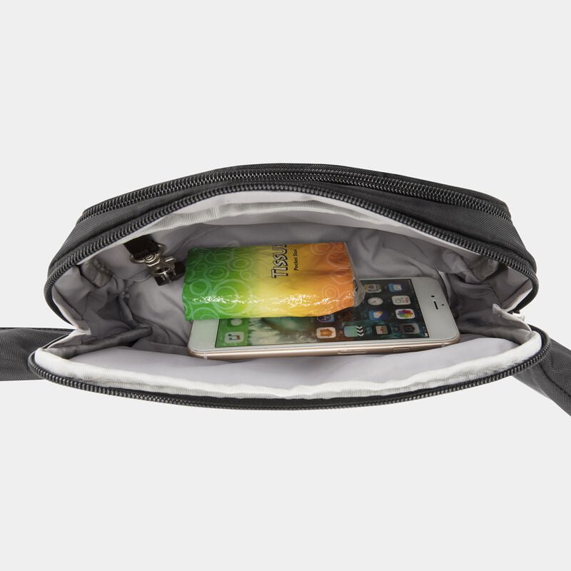 Travelon Anti-Theft Classic Waist Pack - Secure Crossbody Bag for Travel, Commuting & Outdoor Adventures | RFID Blocking & Slash-Resistant