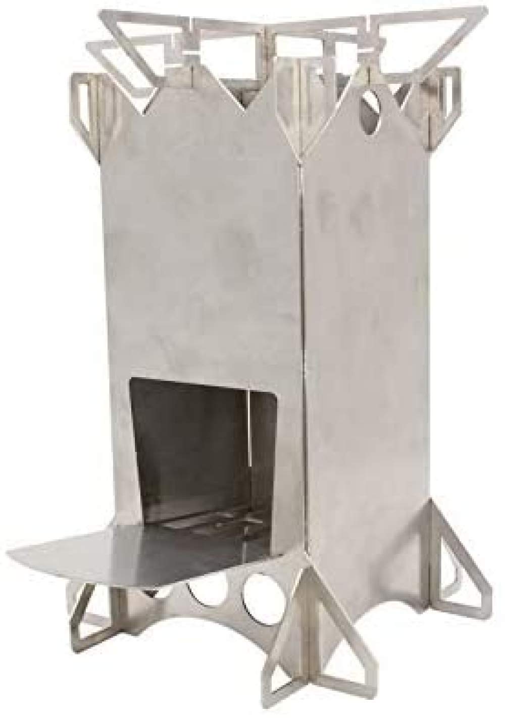 Portable Stainless Steel Wood Burning Camping Stove - Collapsible Outdoor Tent Stove for Backpacking, Hiking & Survival Cooking | Perfect for Campfires, Picnics & Emergency Preparedness