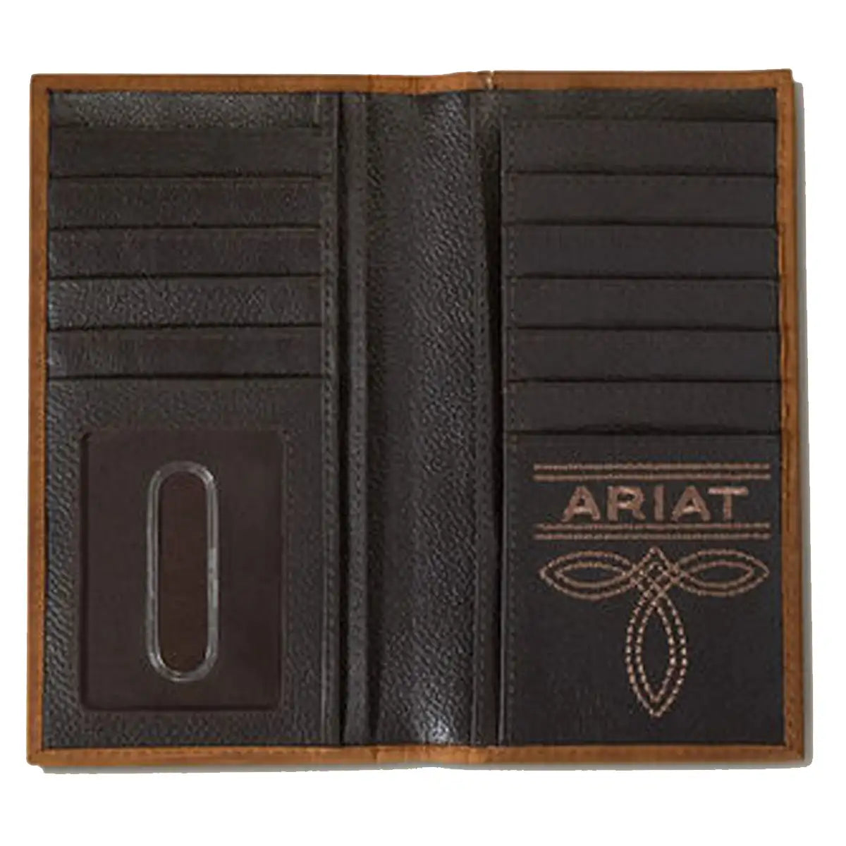 Ariat Men's Brindle Calf Hair Rodeo Wallet - Genuine Leather Bifold Wallet for Cowboy, Rodeo & Western Style - Perfect for Ranch Work, Rodeo Events & Everyday Carry