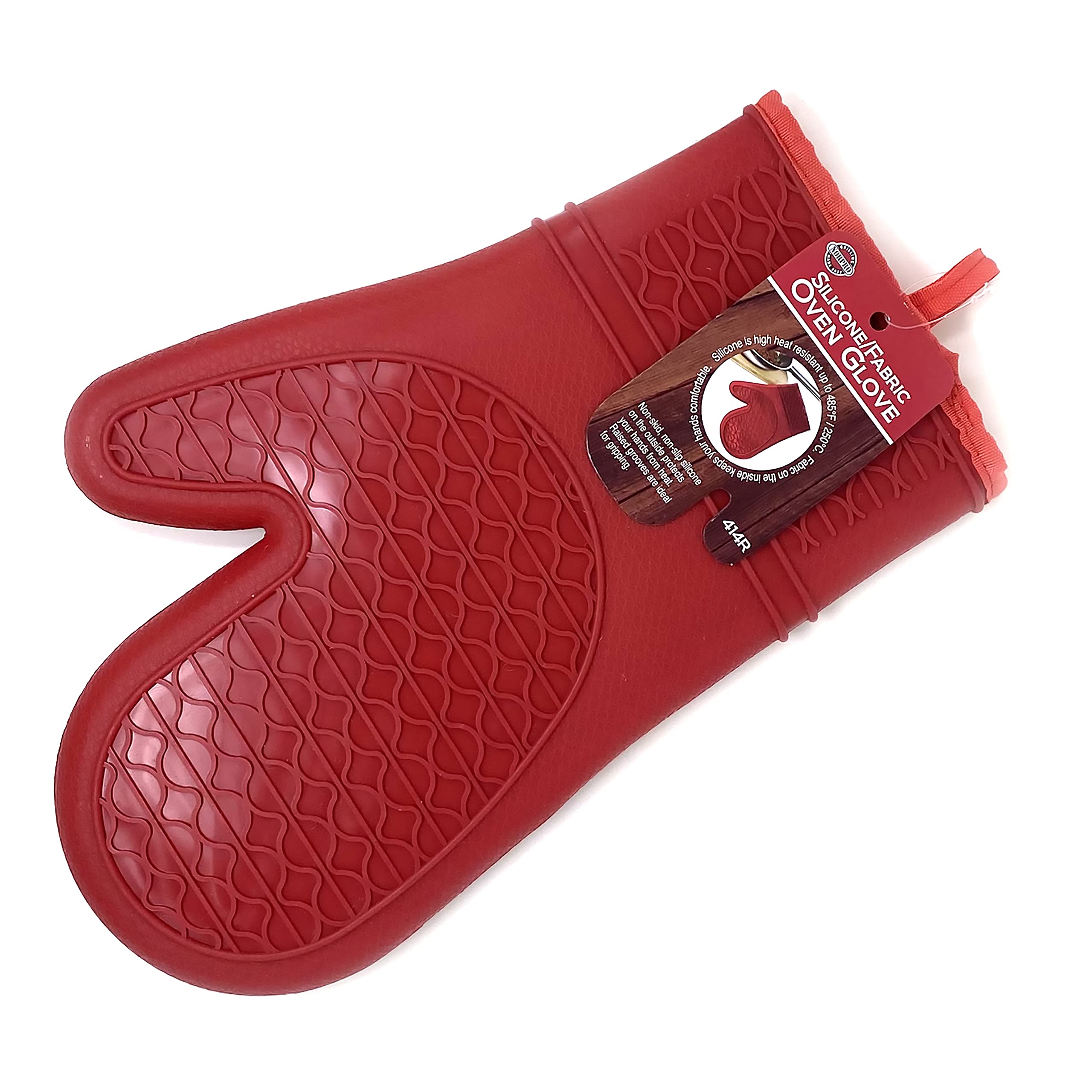 Norpro Premium Heat-Resistant Silicone & Fabric Oven Mitts - Best Kitchen Gloves for Baking, Grilling & Cooking - Perfect for BBQ, Roasting & Handling Hot Pots/Pans