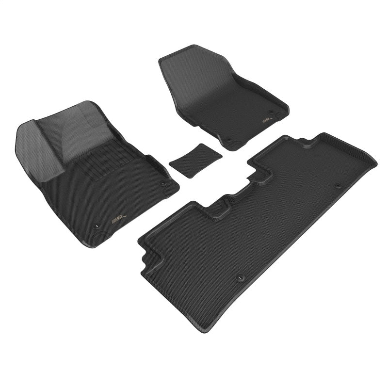 3D MAXpider Kagu Custom Fit Floor Mats for 2022 Kia EV6 - 1st & 2nd Row All-Weather Protection (Black) | Perfect for Daily Commutes, Road Trips & Family Adventures