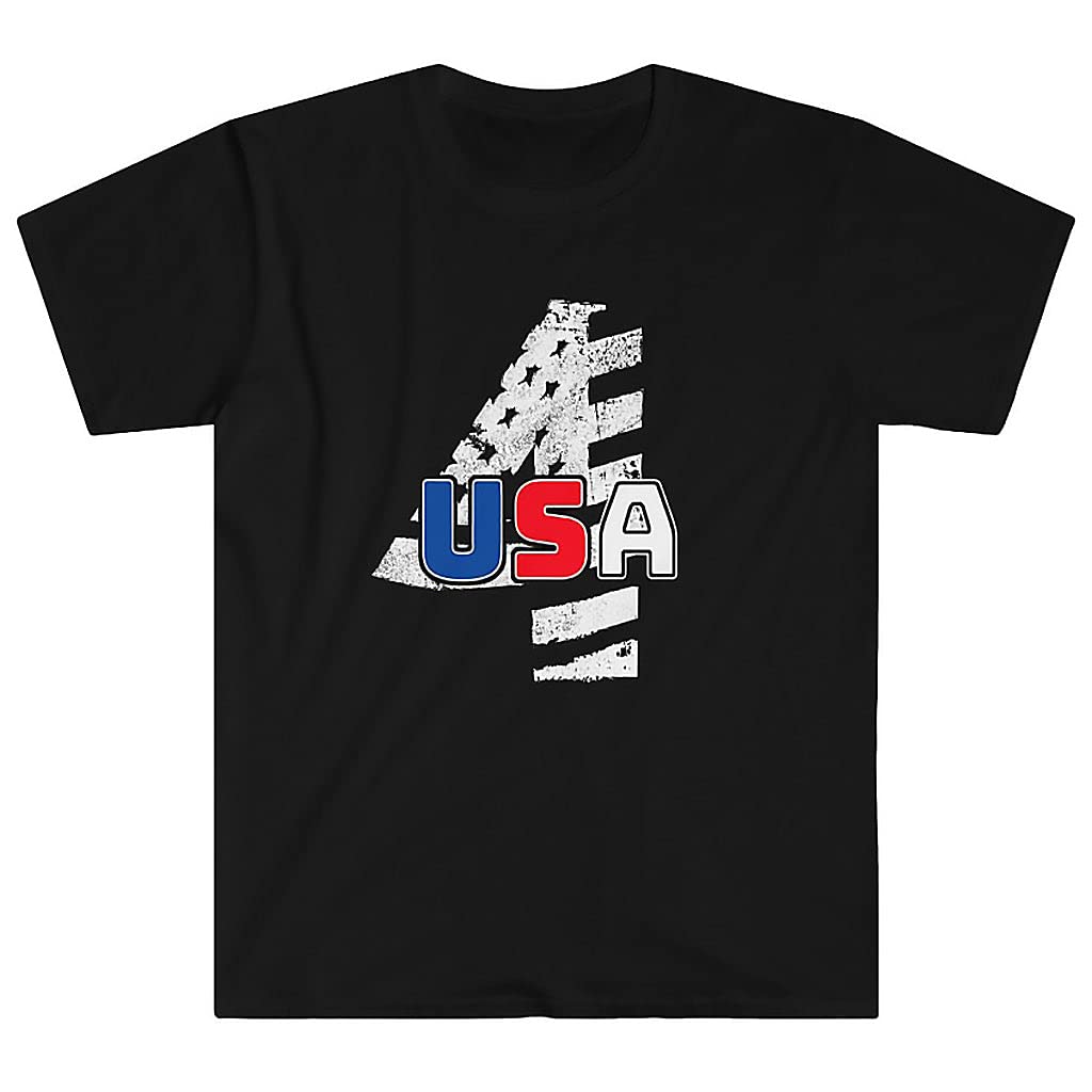 Fire Fit Designs Men's Patriotic American Flag Shirt - 4th of July USA Independence Day T-Shirt for Men | Perfect for BBQ, Fireworks & Summer Celebrations