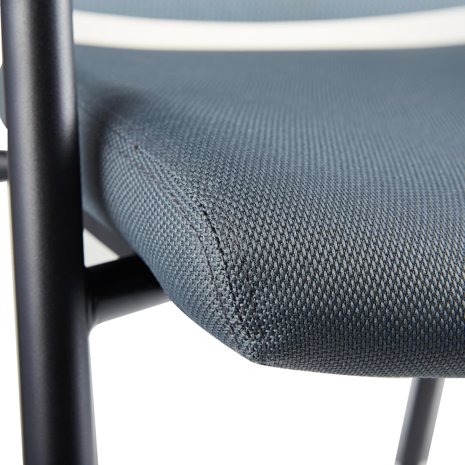 Clatina Ergonomic Mesh Guest Chair with Arms - Stackable Office Chair for Home, Waiting Room, Lobby & Conference - Breathable Back Support, No Wheels (Alba Gray, 2-Pack) - Perfect for Reception Areas, Meeting Rooms & Small Office Spaces