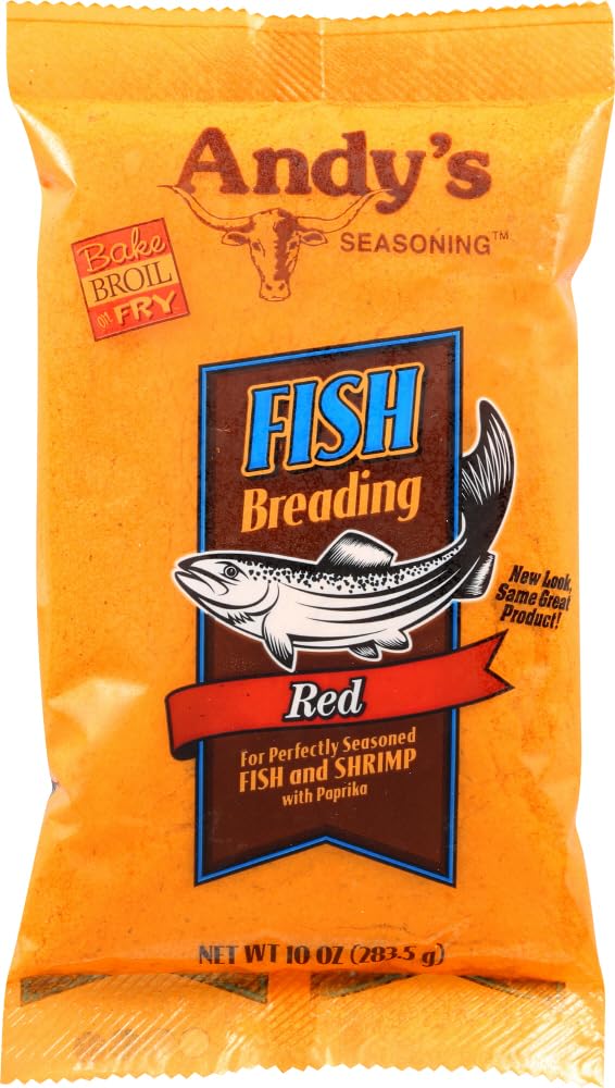 Andy's Premium Breading Fish Red - 10 oz | Crispy Fish Coating Mix for Fried Seafood, Chicken & More | Perfect for Home Cooking & Restaurant Use