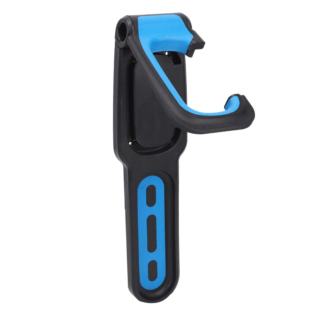 **ABS Bike Wall Mount Hook - Heavy Duty Bike Storage Rack Hanger for Mountain & Road Bikes - Space Saving Bike Parking Solution for Garage, Home, or Apartment (Black/Blue)**
