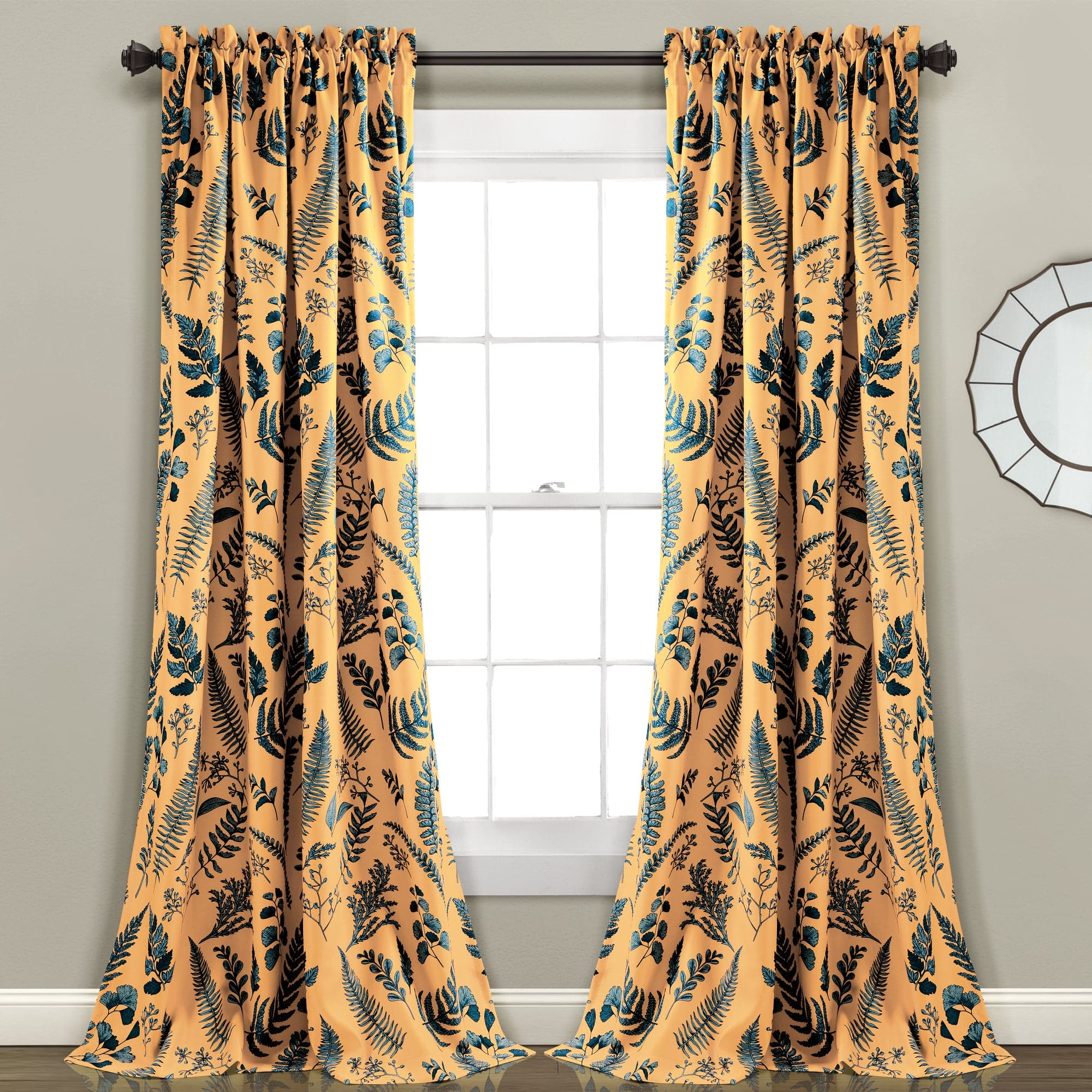 Devonia Light Filtering Window Curtains - Set of 2 Panels for Living Room & Bedroom - Soft Sheer Drapes for Privacy & Sun Protection