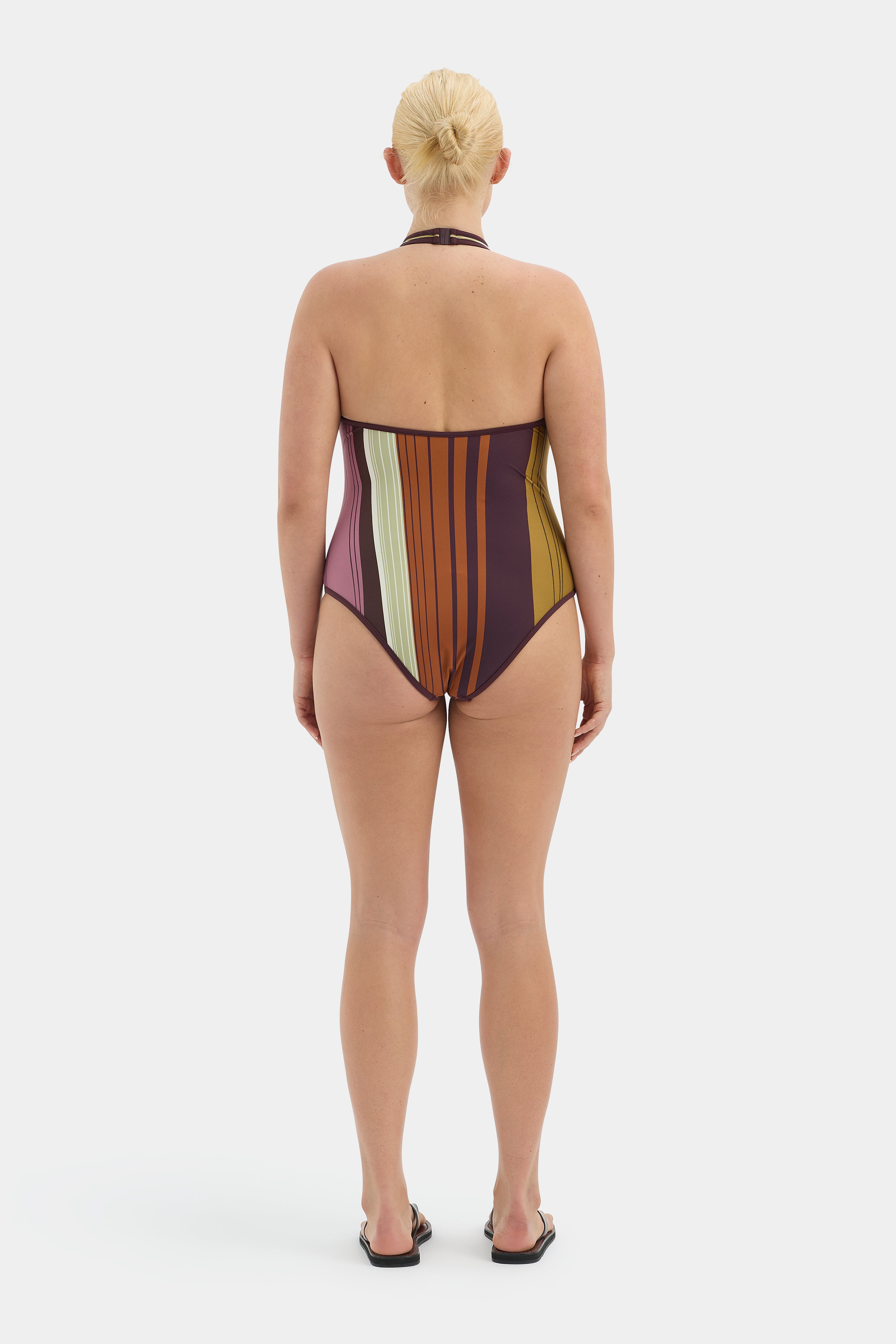 Fontana Halter One Piece Swimsuit - Women's Sexy High Cut Monokini Bathing Suit for Beach, Pool, and Summer Vacations