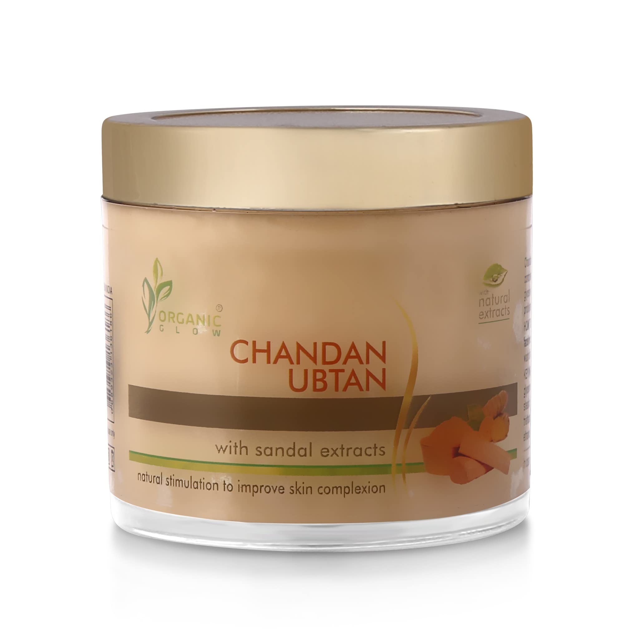 Organic Glow Chandan Ubtan Face Pack with Sandalwood & Turmeric - 100g Natural Insta Glow Powder for Women & Girls | Brightening, Exfoliating & Skin Whitening Treatment for Daily Beauty Routine & Special Occasions
