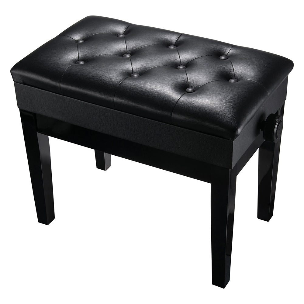 Adjustable Piano Bench with Storage - Comfortable & Sturdy Piano Stool for Home, Studio, or Classroom - Perfect for Musicians, Teachers & Students