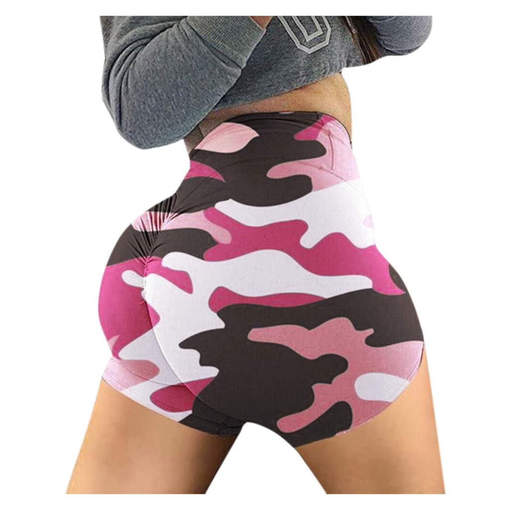 High Waist Workout Shorts for Women - Yoga Running Bike Pants for Gym & Outdoor