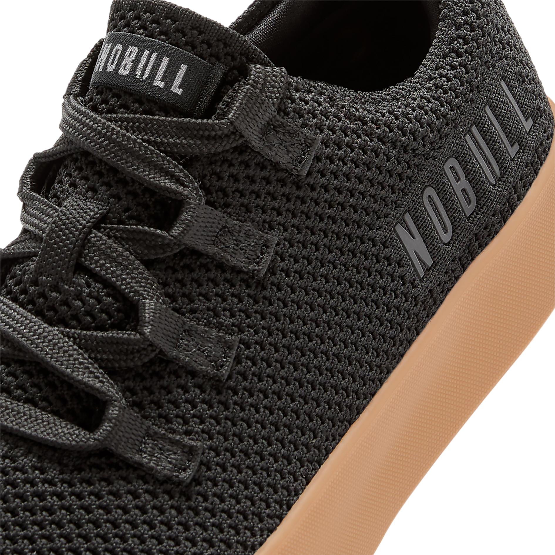 Men's Black Gum Sole Knit Sneakers - Comfortable Casual Shoes for Walking, Running & Everyday Wear