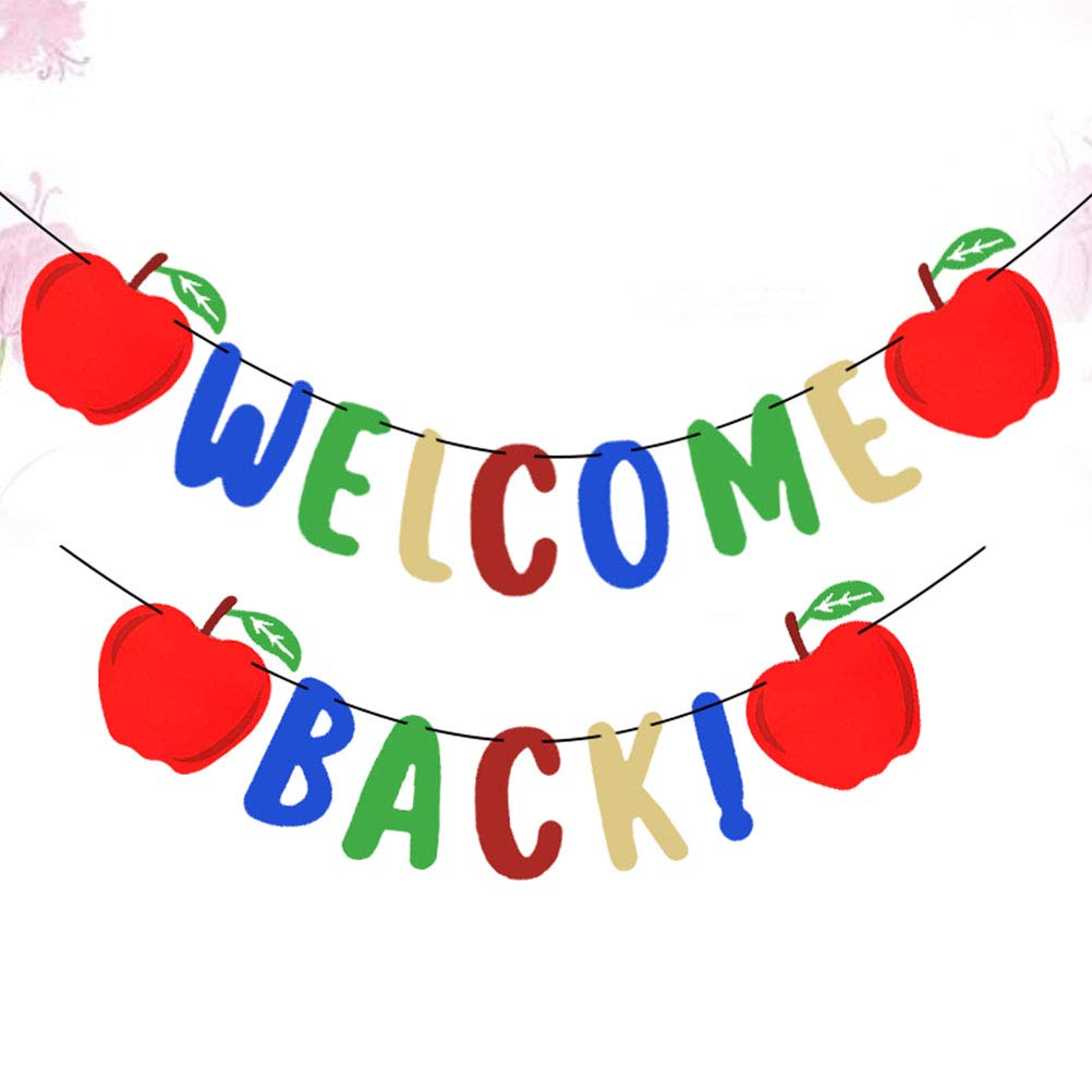 Creative Welcome Back Banners & Signs - Hanging Decorations for Back to School Party Supplies | Classroom Decor, School Reunion, Teacher Appreciation