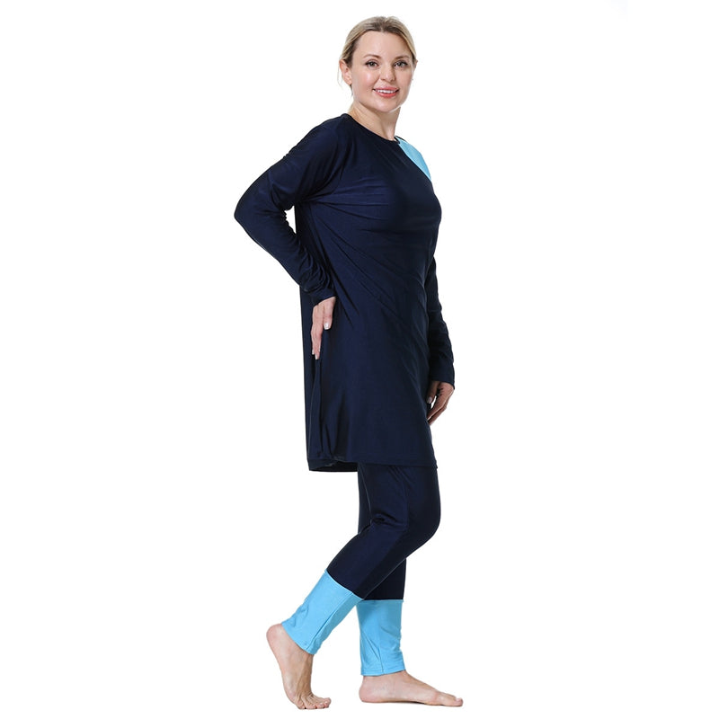 **Plus Size 3XL-8XL 3-Piece Arab Women's Burkini Swimwear Set – Modest Swimwear for Beach, Pool & Water Sports**