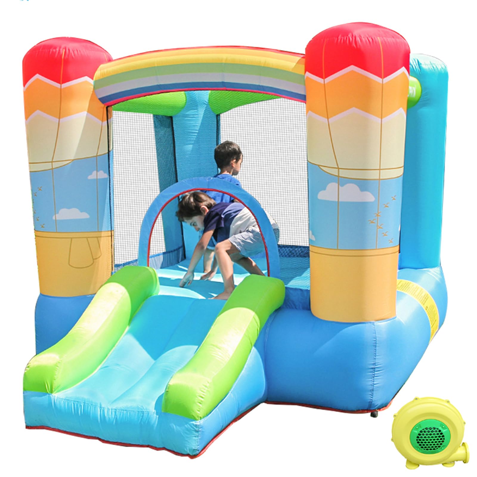 Doctor Dolphin Indoor Bounce House for Kids with Blower - Inflatable Jump House for Toddlers, Birthday Gift (350W Blower Included) - Perfect for Indoor Playrooms, Backyard Parties & Family Gatherings