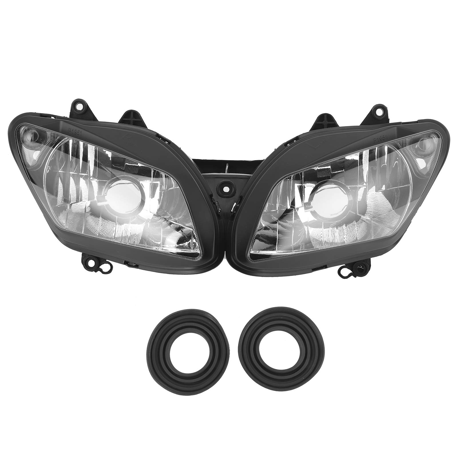Fydun Clear Lens Headlight Cover Assembly Replacement for Yamaha YZF1000 2002-2003 Motorcycle - High Visibility Upgrade for Night Riding & Commuting