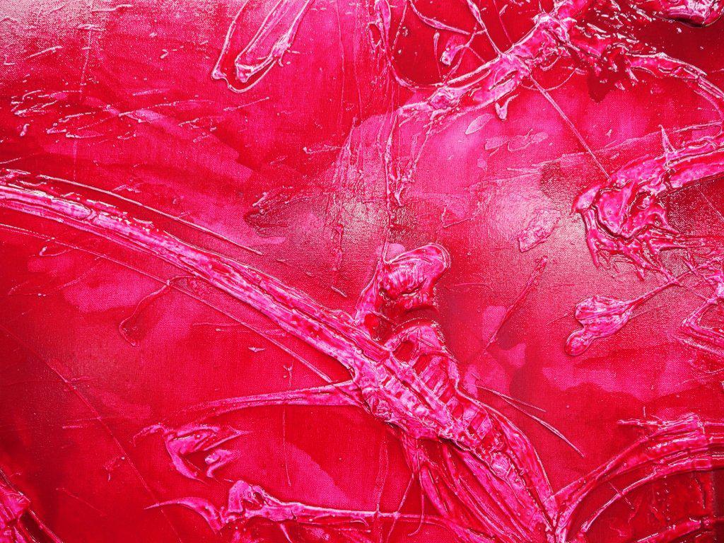 Magenta Bomb 240cm x 100cm Pure Infused Ink Pink Abstract Canvas Art - Modern Wall Decor for Living Room, Bedroom & Office