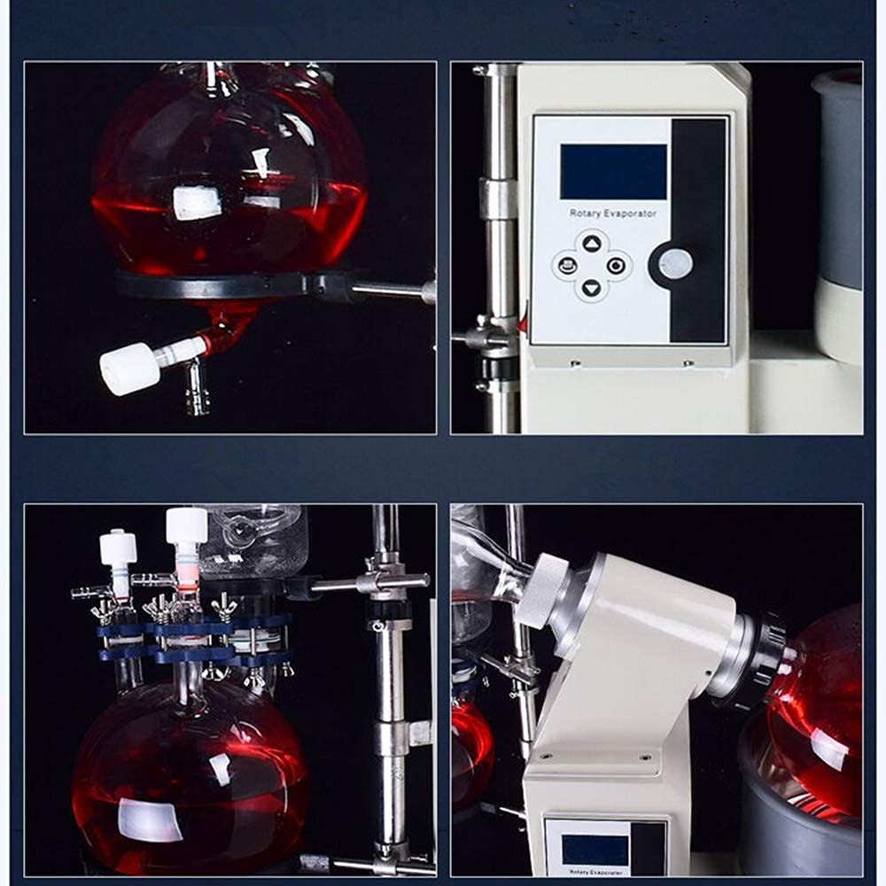 5L Rotary Evaporator Kit - 110V Lab Distillation System with Vacuum Pump & Chiller for Solvent Recovery | Essential for Chemistry Labs, Essential Oil Extraction & CBD Processing