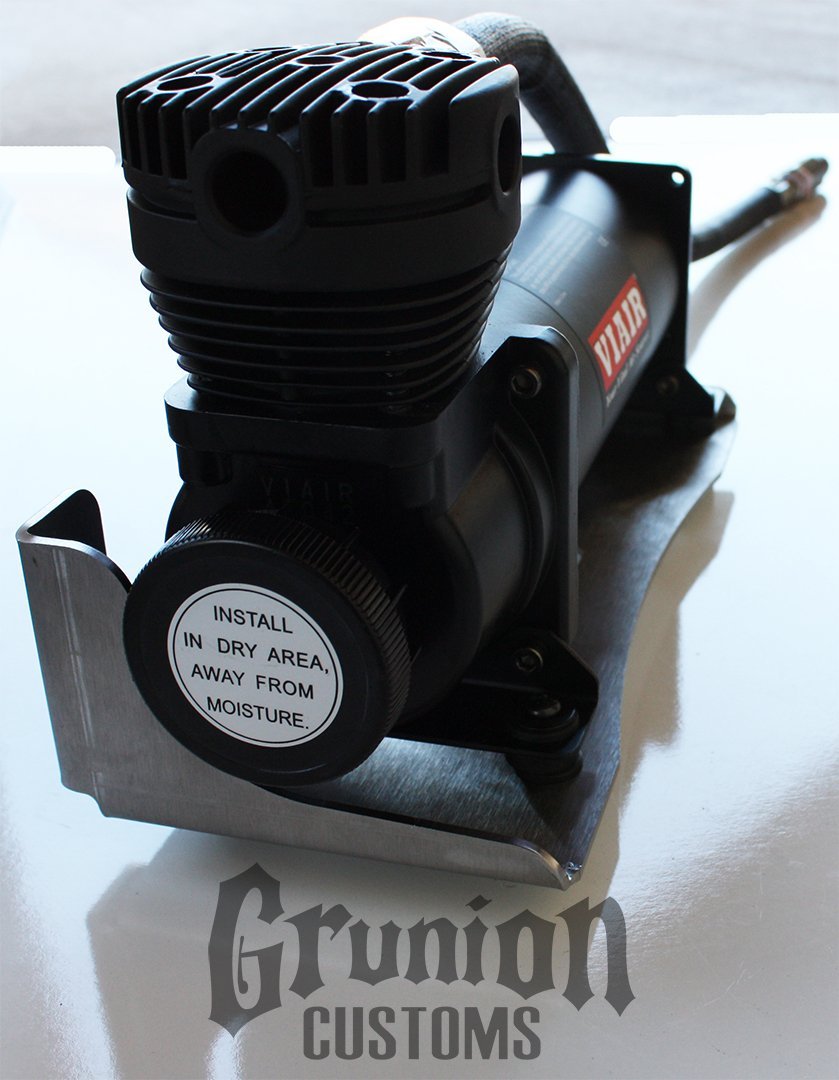 Grunion 2 Single Compressor Mounting Brackets for 444C/480C Air Ride Suspension - Heavy Duty Replacement Parts for Truck & RV Air Suspension Systems