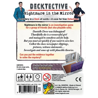 Decktective: Nightmare in the Mirror - Cooperative Mystery Board Game for Adults & Teens | Solve Horror-Themed Puzzles | Perfect for Game Nights & Halloween Parties