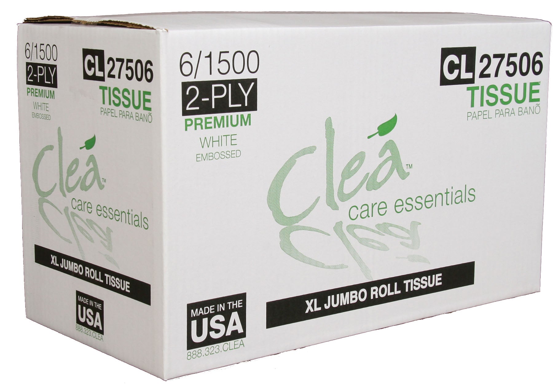 Cleá Premium Jumbo Roll - Extra Large 2-Ply Bath Tissue, Soft & Strong Toilet Paper for Home & Office Use (12 Rolls) | Ideal for Everyday Comfort & Bulk Purchasing