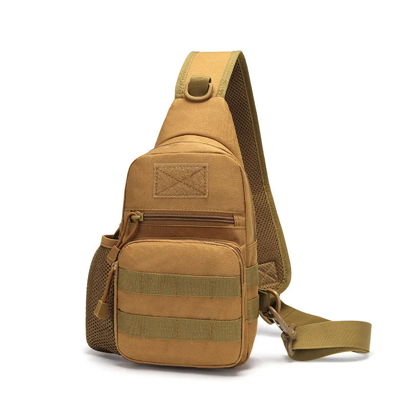 Portable Hiking & Travel Sling Shoulder Bag - MOLLE Chest Pack for Men - Outdoor Sports Bottle Pouch - Camping Hunting Fishing Backpack - Perfect for Hiking, Travel & Outdoor Adventures
