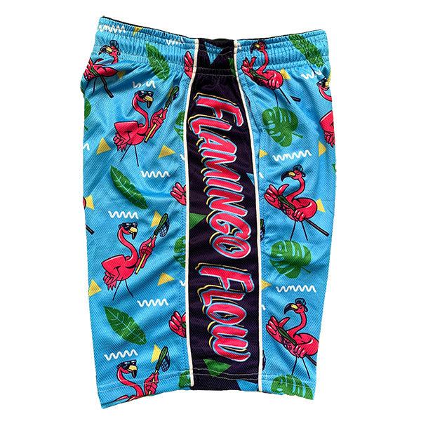 Boys Flamingo Print Swim Trunks - Quick Dry Beach Shorts for Kids, Perfect for Swimming, Surfing, and Summer Vacations
