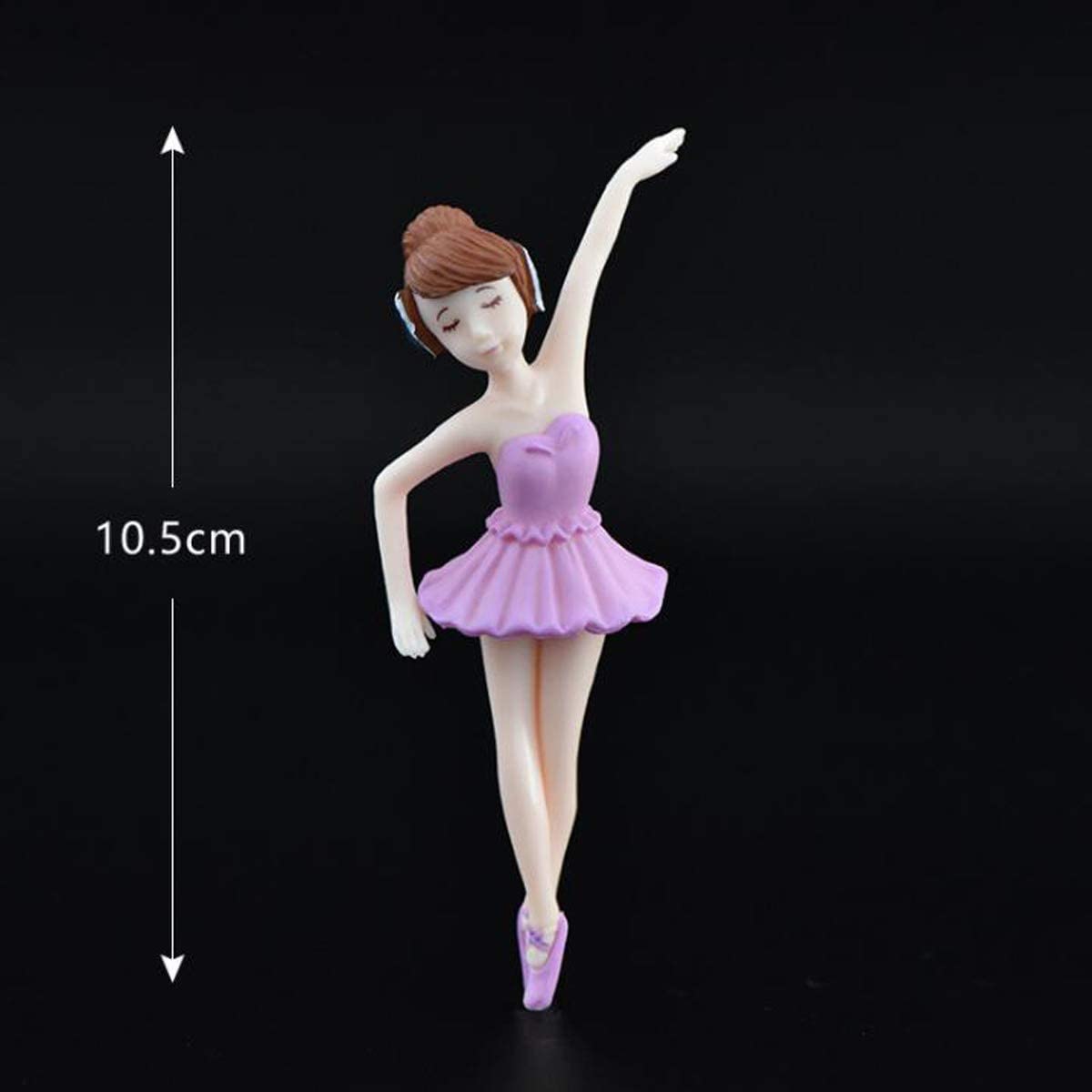 4 Pcs Ballet Girl Miniature Figurine Toys - Ballerina Doll Playset for Cake Toppers, Plant Pot Crafts, Dollhouse & Landscape Decor - Perfect for Birthday Parties, Wedding Cakes, Fairy Gardens and Home Decoration