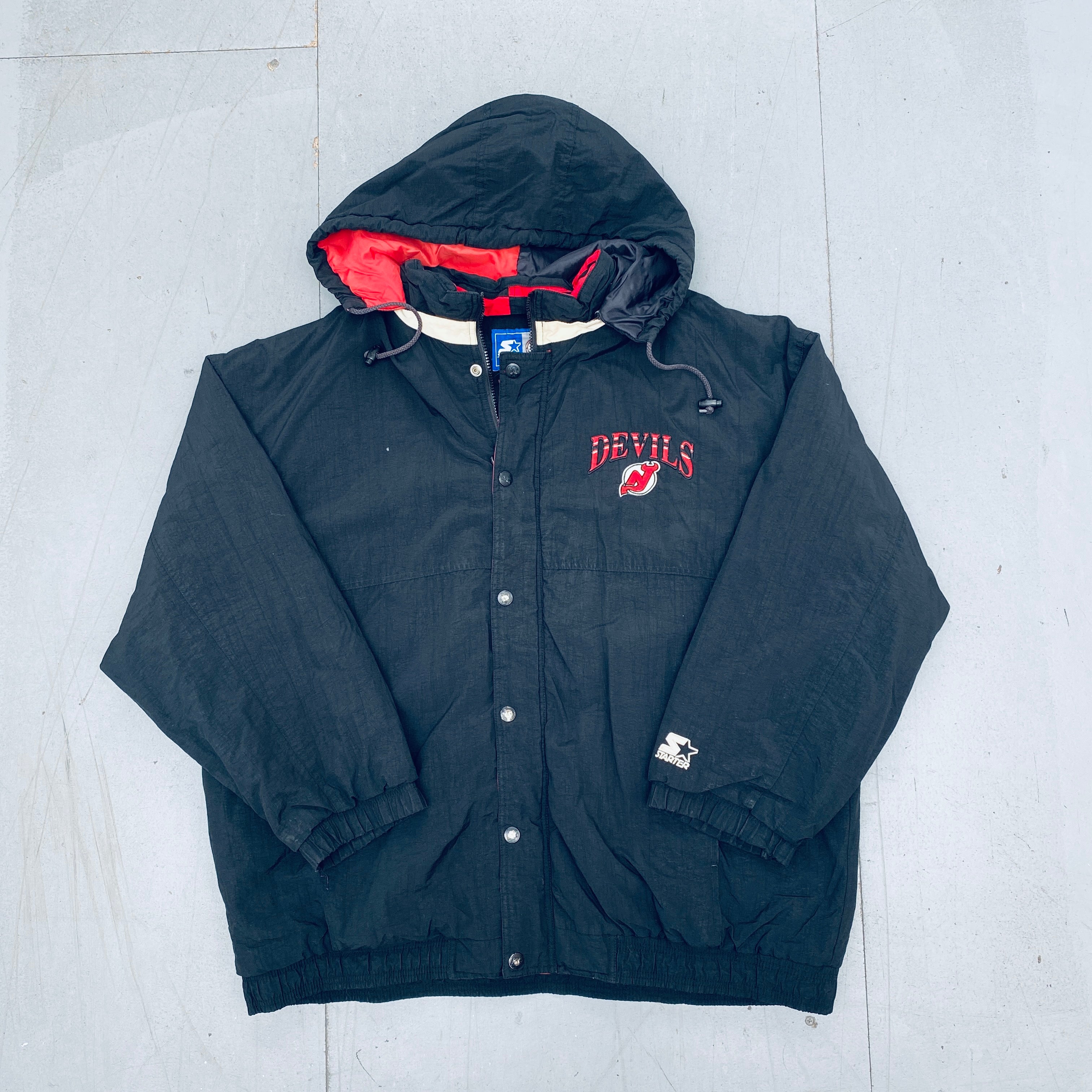 1990's New Jersey Devils Starter Full-Zip Jacket XXL - Vintage NHL Hockey Fan Apparel for Men, Game Day Outfit & Retro Sports Collection
