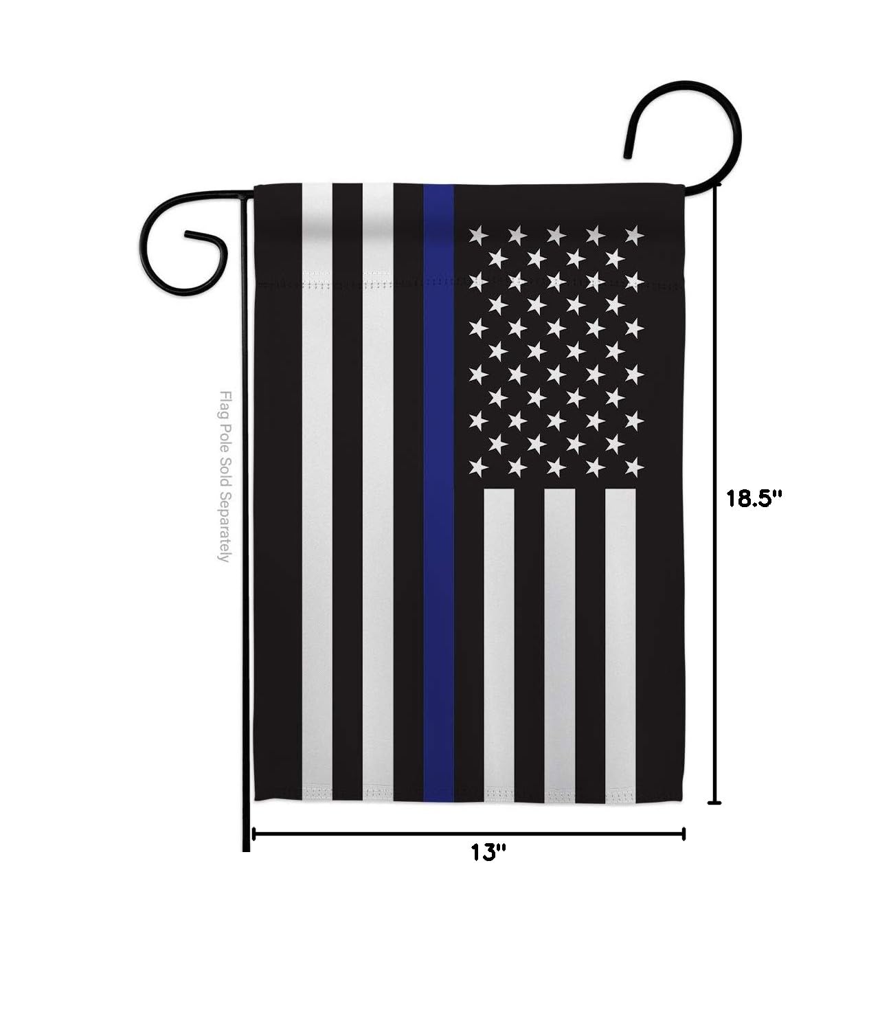 Americana Home & Garden G142914-BO 13x18.5 Inch Thin Blue Line & Armed Forces Double-Sided Garden Flag - Patriotic House Decoration, Yard Banner for Police Support & Military Appreciation - Perfect for Front Porch, Lawn Display & Patriotic Holidays