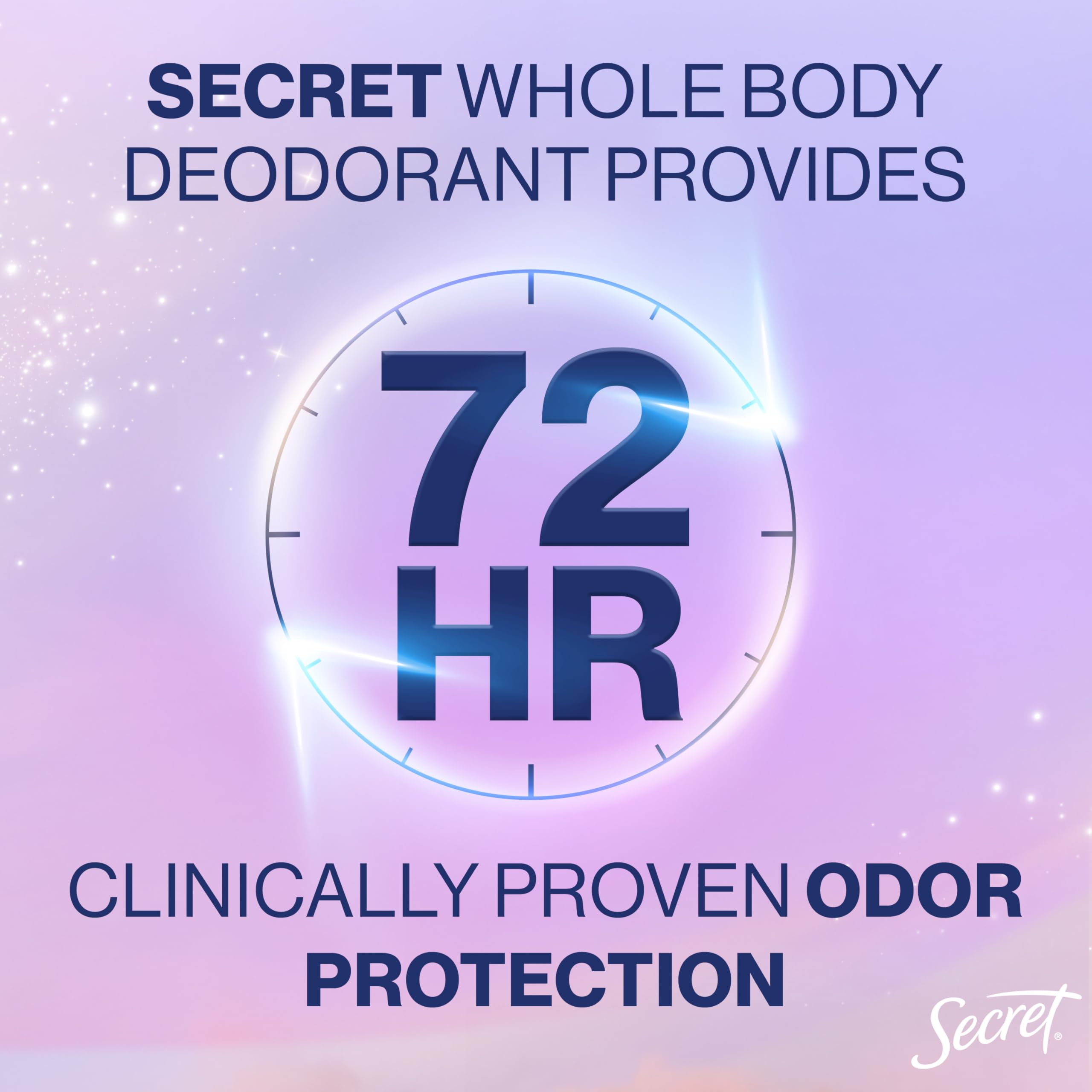 Secret Whole Body Deodorant Cream for Women - Aluminum Free, 72-Hour Odor Protection, Dry Feel & Sweat Absorbing, 3.0 oz | Fresh Clean Scent for All-Day Confidence at Work, Gym & Daily Activities