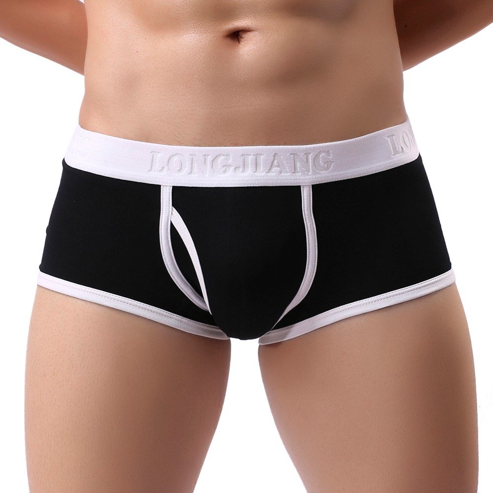 **Men's Cotton Blend Boxer Briefs - Soft Breathable Underwear with Comfort Pouch - Perfect for Daily Wear, Gym & Travel**