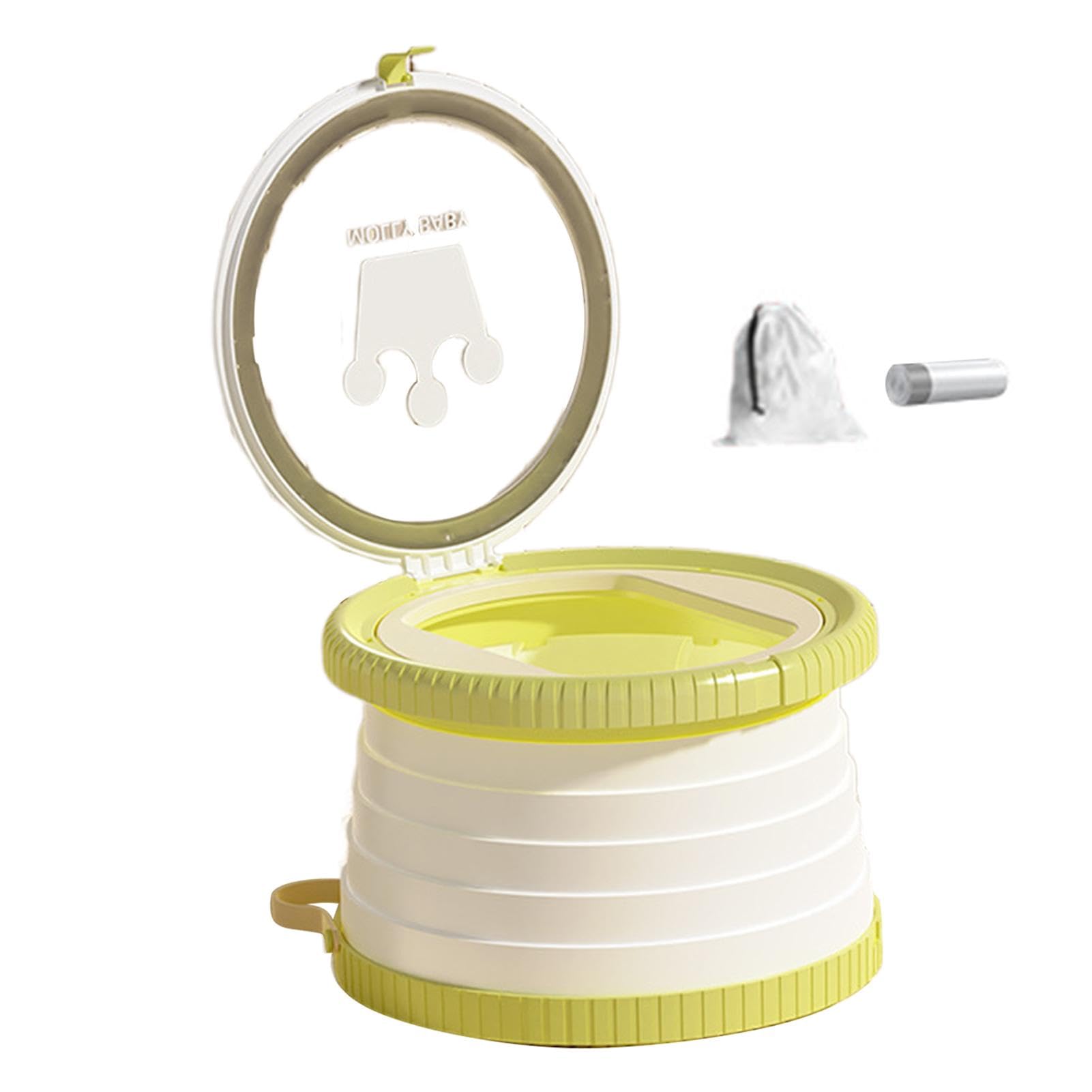 SHZONS Portable Toddler Travel Potty - Foldable Car Potty for Kids, Compact Potty Training Toilet Seat with Removable Liner | Ideal for Road Trips, Camping & Outdoor Activities