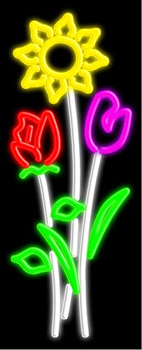 Florist Glass Neon Sign #10320 - Handcrafted in USA | Custom LED Shop Sign for Flower Stores, Wedding Decor & Home Aesthetic