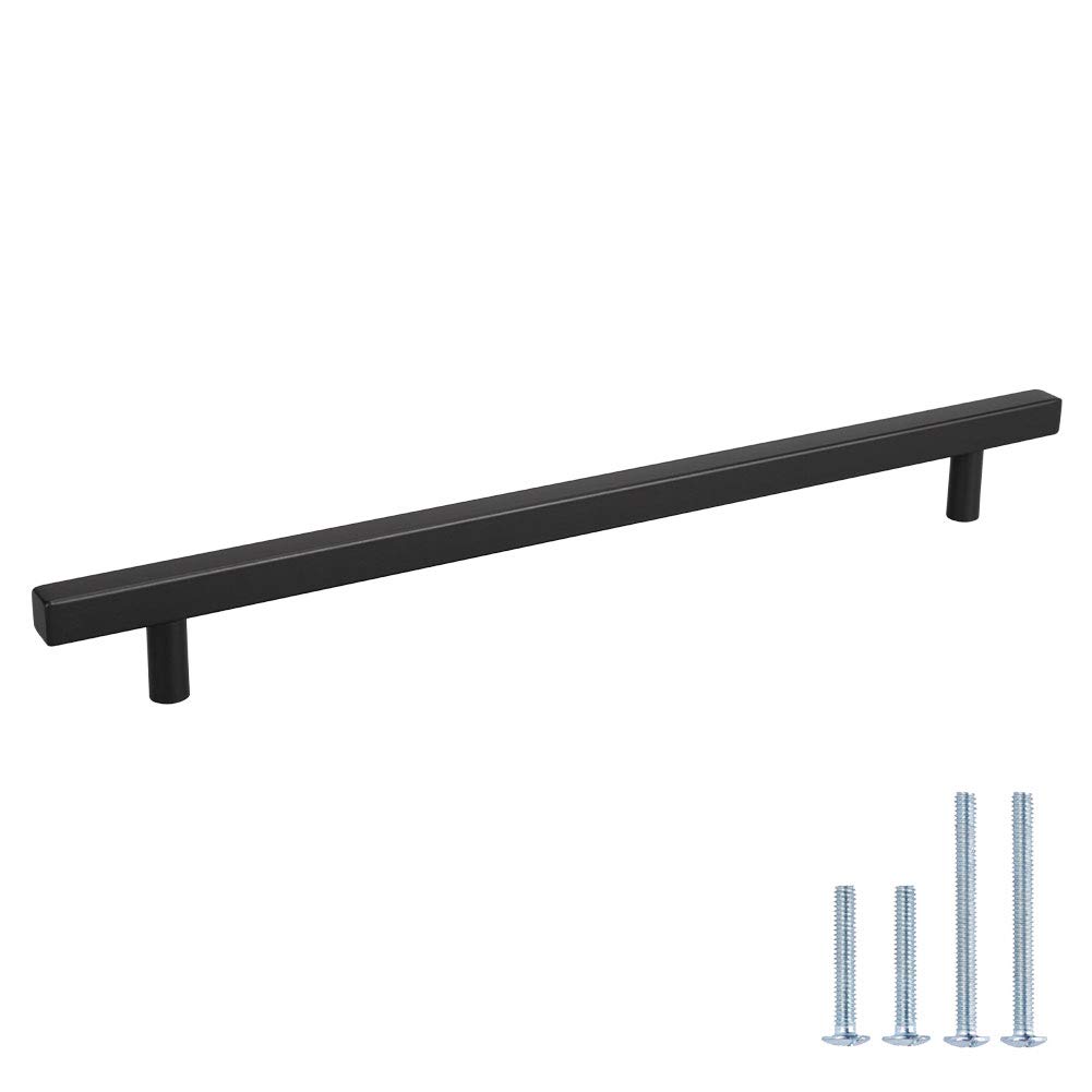 Peaha 10 Pack Black Cabinet Pulls - PHJ22BK256 Matte Black T-Bar Drawer Handles for Kitchen Cabinets, Cupboards & Furniture (Ideal for Modern Home Renovation & DIY Projects)