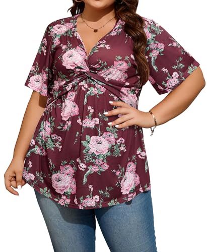 Dark Red Floral
